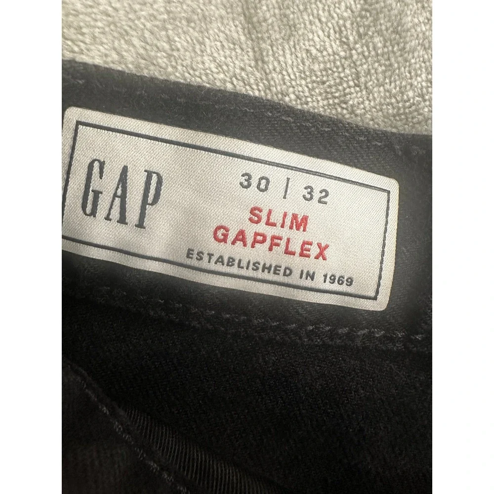 NWT Gap Slim Jeans Mens 30x32 Black GapFlex Stretch Denim Pants